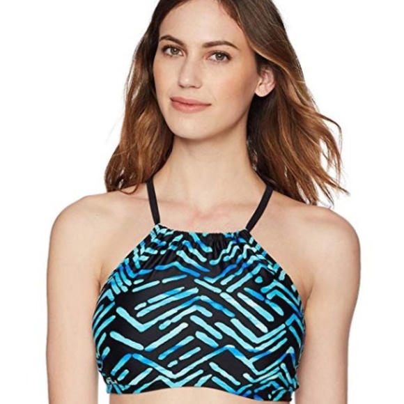 high neck underwire bikini top